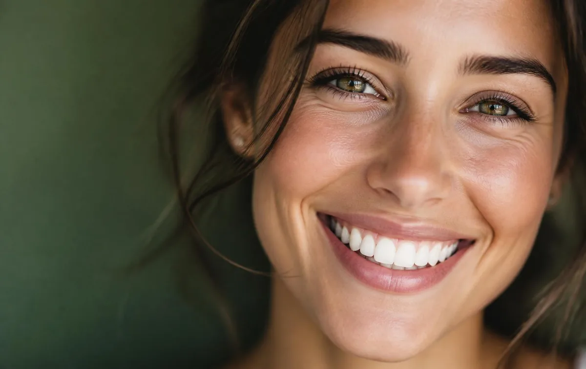 A patient smiling after cosmetic treatment at Cobham Dental in Cobham, Surrey